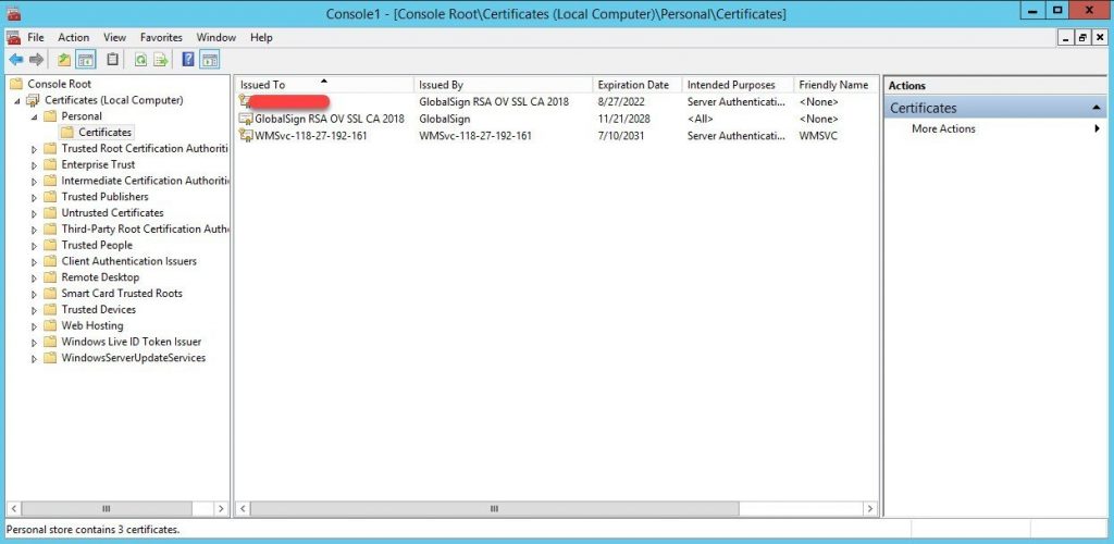 Hướng dẫn import file pfx lên máy chủ Windows - Hướng dẫn TENTEN