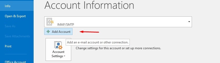 Cấu hình Email Pro trên Outlook phiên bản 2016 tại TenTen