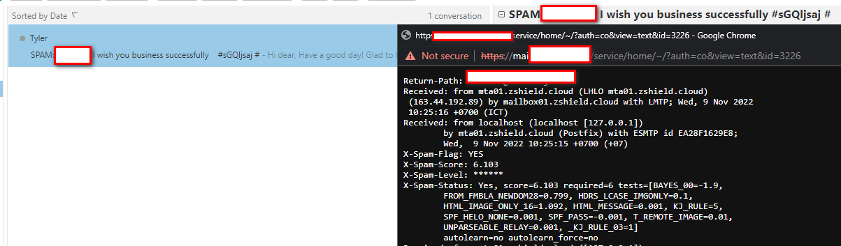kiểm tra nguyên nhân spam