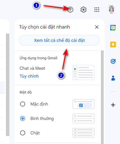 cài đặt gmail