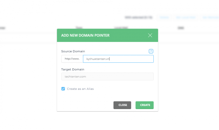 Hướng dẫn thêm pointer domain trên DirectAdmin - Hướng dẫn TENTEN